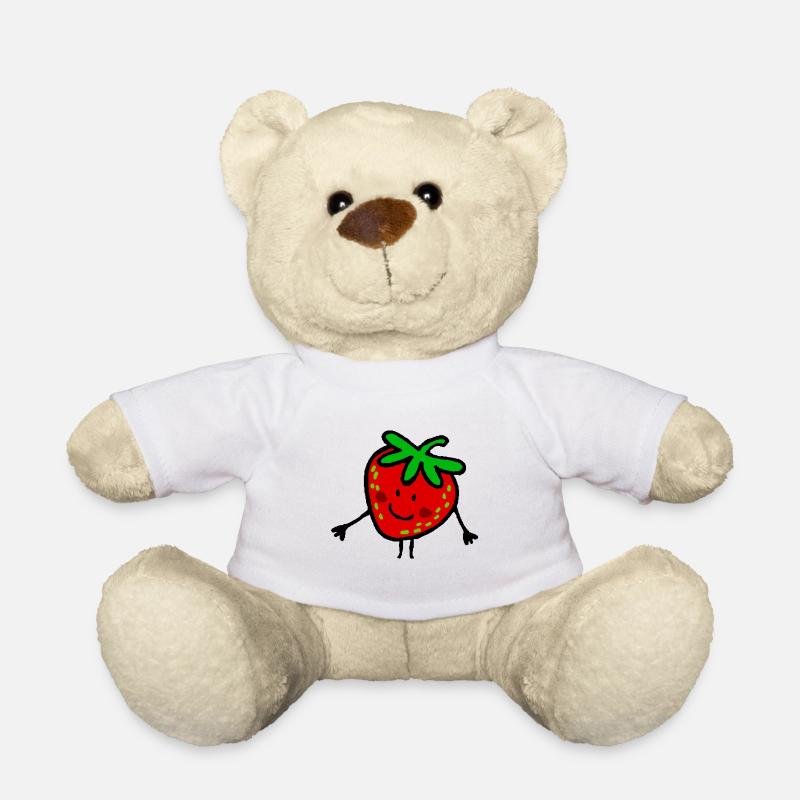 strawberry - Teddy Bear - white