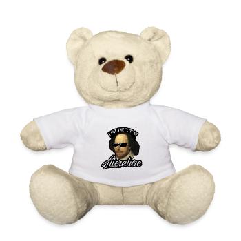 Shakespeare literature bookworm - Teddy Bear - white - Front