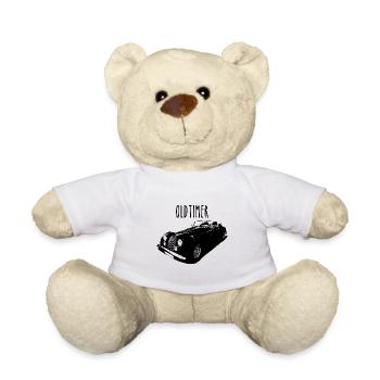 Voitures anciennes britanniques - Plus4 ou Plus8 - Nounours - blanc - Devant