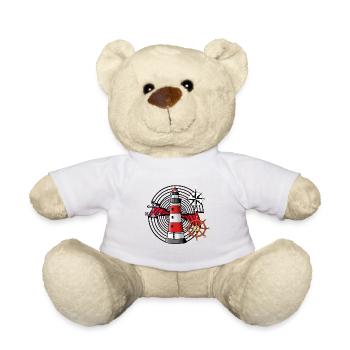 ancre Volant Phare Vent Rose Boussole Nautique - Nounours - blanc - Devant