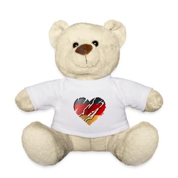 Germany Flag German Flag Heart Home - Teddy Bear - white - Front