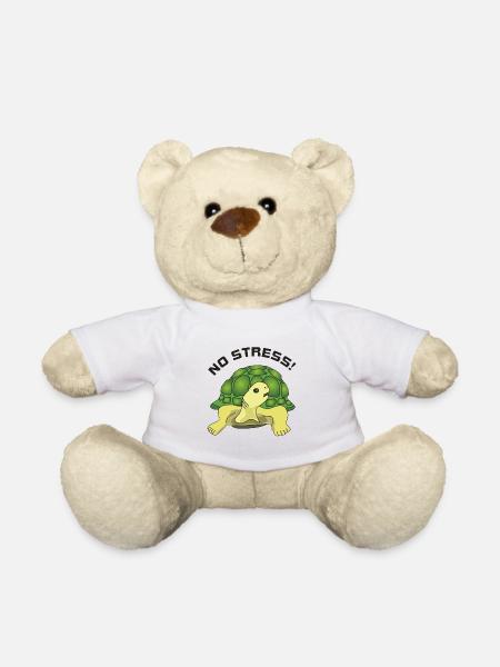 no stress - Teddy Bear - white
