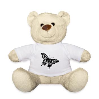 Elegant Vintage Tattoo Butterfly - Teddy Bear - white - Front