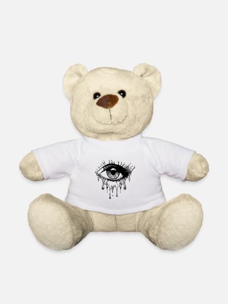 Weinendes Auge Realistischer Tattoo Style - Teddy - Weiß