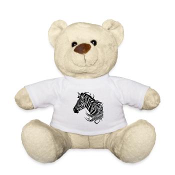 Wild Zebra Tattoo Style Lignes - Nounours - blanc - Devant