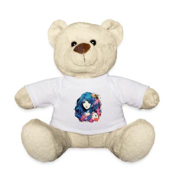 Anime Girl - Teddy Bear - white - Front
