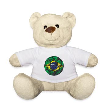 Drapeau du Brésil Drapeau brésilien Amérique du Sud - Nounours - blanc - Devant