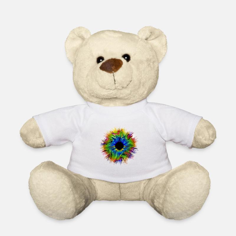 Symbol Auge Augen Mandala Muster - Teddy - Weiß