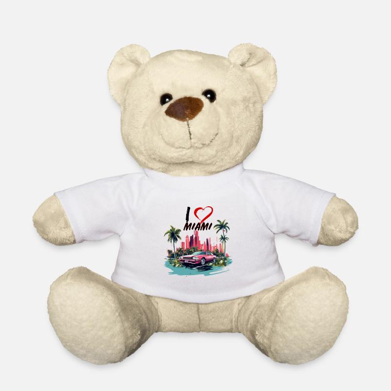 I love Miami - Nounours - blanc