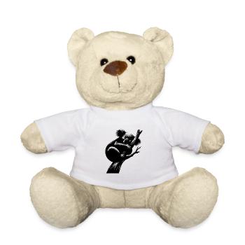 Niedlicher Schlafender Koala auf einem Baum - Teddy - Weiß - Vorne