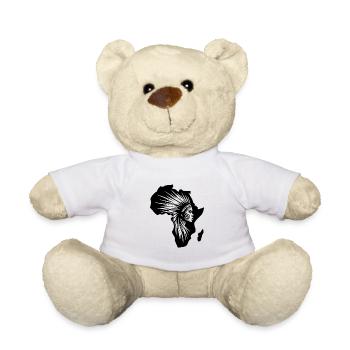 Starker Krieger Schmuck Afrika Krieger Silhouette - Teddy - Weiß - Vorne