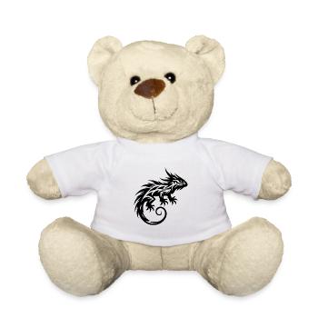 Struppiges Bartagame Tribal Drachen Tattoo - Teddy - Weiß - Vorne