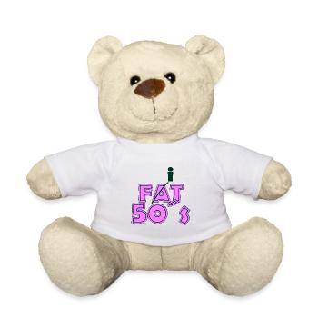 Fat Années 50 Rose Vert Foncé - Nounours - blanc - Devant