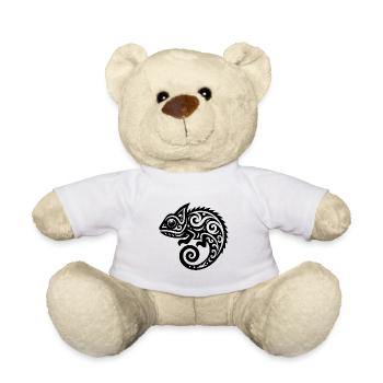 Chamäleon Tattoo Schuppenkriechtiere Verkleidung - Teddy - Weiß - Vorne