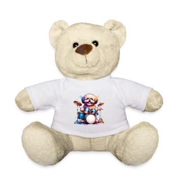 Cool Bolonka Aquarelle Batteur - Nounours - blanc - Devant