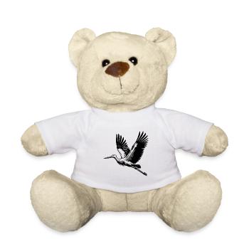 Hübscher fliegender Storchen Vogel - Teddy - Weiß - Vorne
