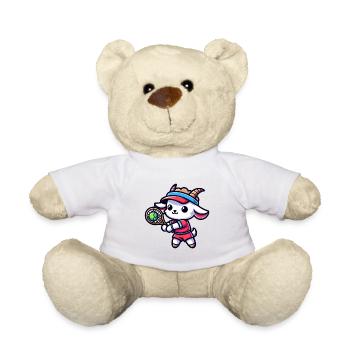 Ziege Tennis Spieler Sport Design - Teddy - Weiß - Vorne