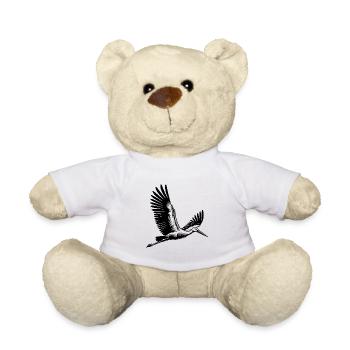 Cigogne volante - Nounours - blanc - Devant