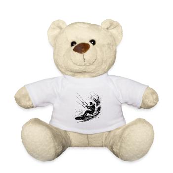 Sport Kite Surfer Without Kite Splash Sea Water - Teddy Bear - white - Front