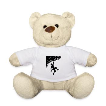 Escalade libre sur des rochers en surplomb - Nounours - blanc - Devant