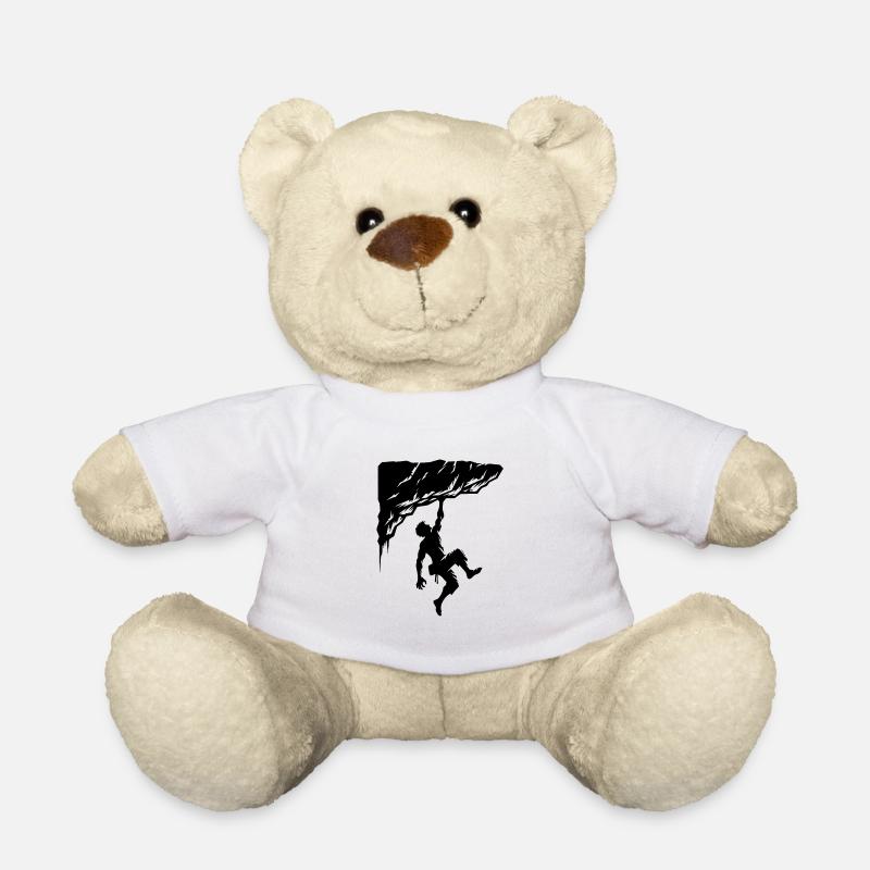 Escalade libre sur des rochers en surplomb - Nounours - blanc
