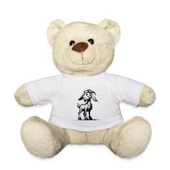 Chèvre Grands Yeux Souriant Chèvre Croquis - Nounours - blanc - Devant