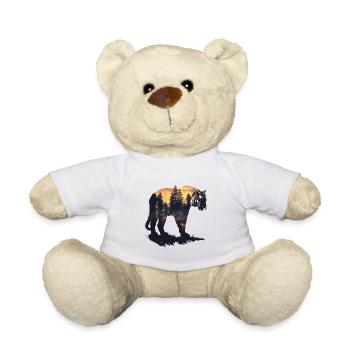 Tiger Wildcat Jungle Forest - Teddy Bear - white - Front