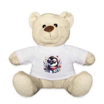 Süßer Pinguin Fußballspieler Fan Champion - Teddy - Weiß - Vorne