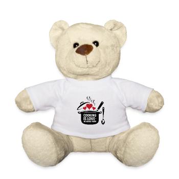 Kochen ist Liebe in essbarer Form. - Teddy - Weiß - Vorne