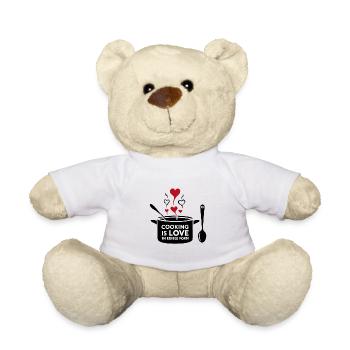 Kochen ist Liebe in essbarer Form. - Teddy - Weiß - Vorne