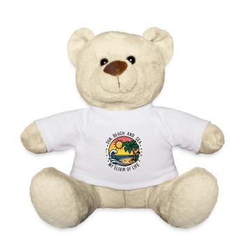 Sun, beach and sea - my elixir of life - Teddy Bear - white - Front