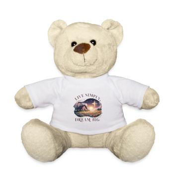 Vivre simplement, rêver grand - Nounours - blanc - Devant