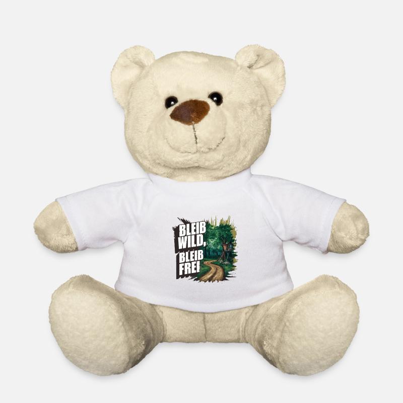 Bleib wild, bleib frei - Teddy - Weiß