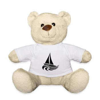 Segelyacht bei schwerem Wellengang auf offener See - Teddy - Weiß - Vorne