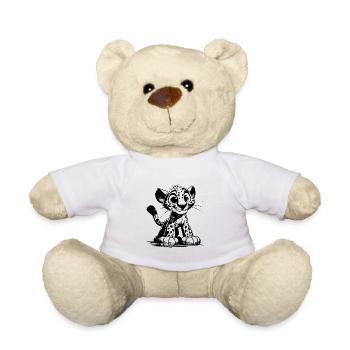 Petit Câlin Bébé Léopard Dessin Enfants - Nounours - blanc - Devant