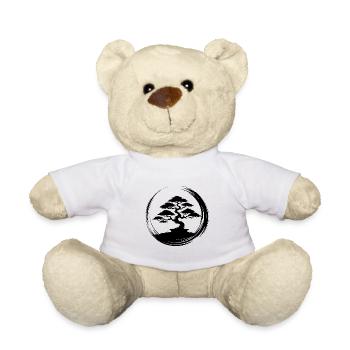 Elegant bonsai tree in sunset - Teddy Bear - white - Front