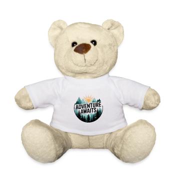 Adventure Awaits – Mountain Panorama - Teddy Bear - white - Front