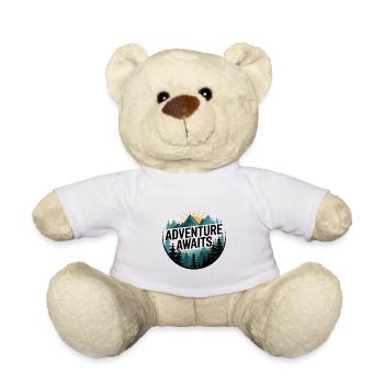 Adventure Awaits – Mountain Panorama - Teddy Bear - white - Front