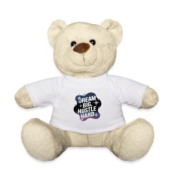 Dream Big, Hustle Hard – Nachthimmel - Teddy - Weiß - Vorne