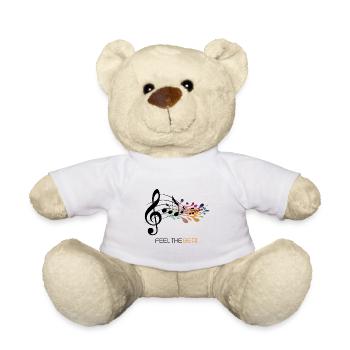 Feel the Beat – Abstract clef - Teddy Bear - white - Front