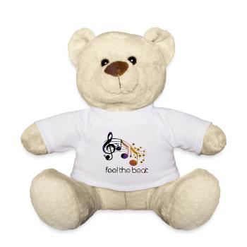 Feel the Beat – Abstract clef - Teddy Bear - white - Front