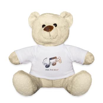 Feel the Beat – Abstract clef - Teddy Bear - white - Front