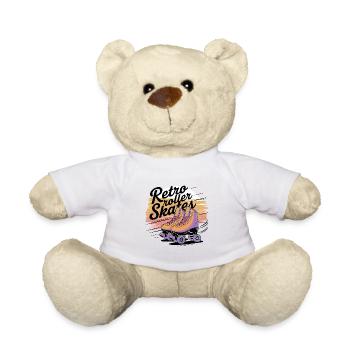 Retro Roller Skates – 80s Vibes - Teddy Bear - white - Front