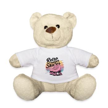 Retro Roller Skates – 80s Vibes - Teddy Bear - white - Front