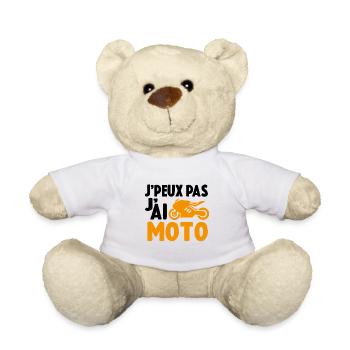J'Peux Pas Jai Moto Humour Drôle Motorcycle Motard - Nounours - blanc - Devant