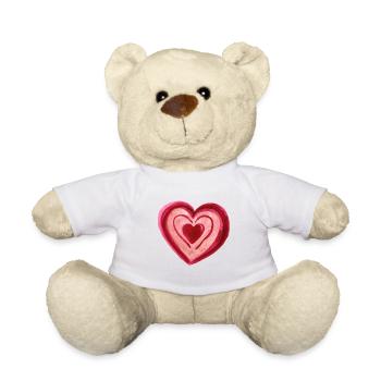 Cœur dans le cœur - Nounours - blanc - Devant