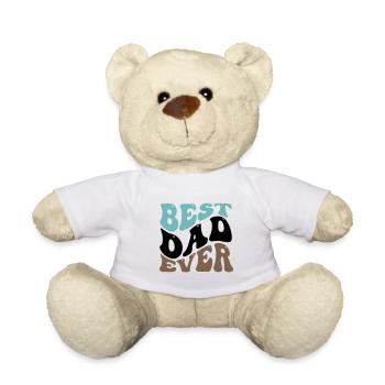 BEST DAD EVER DADDY MOTIF SHIRT GIFT - Teddy Bear - white - Front
