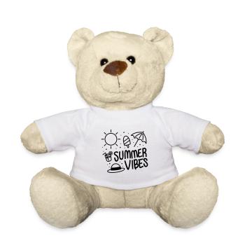 CHAPEAU DE DIFFUSION D’ÉTÉ MOTIF DE PARAPLUIE DE SOLEIL DE VOYAGE - Nounours - blanc - Devant