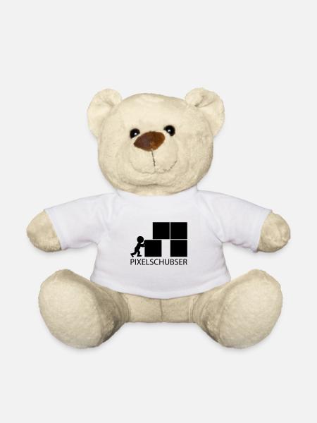 Pixel nudge and proud of it! - Teddy Bear - white