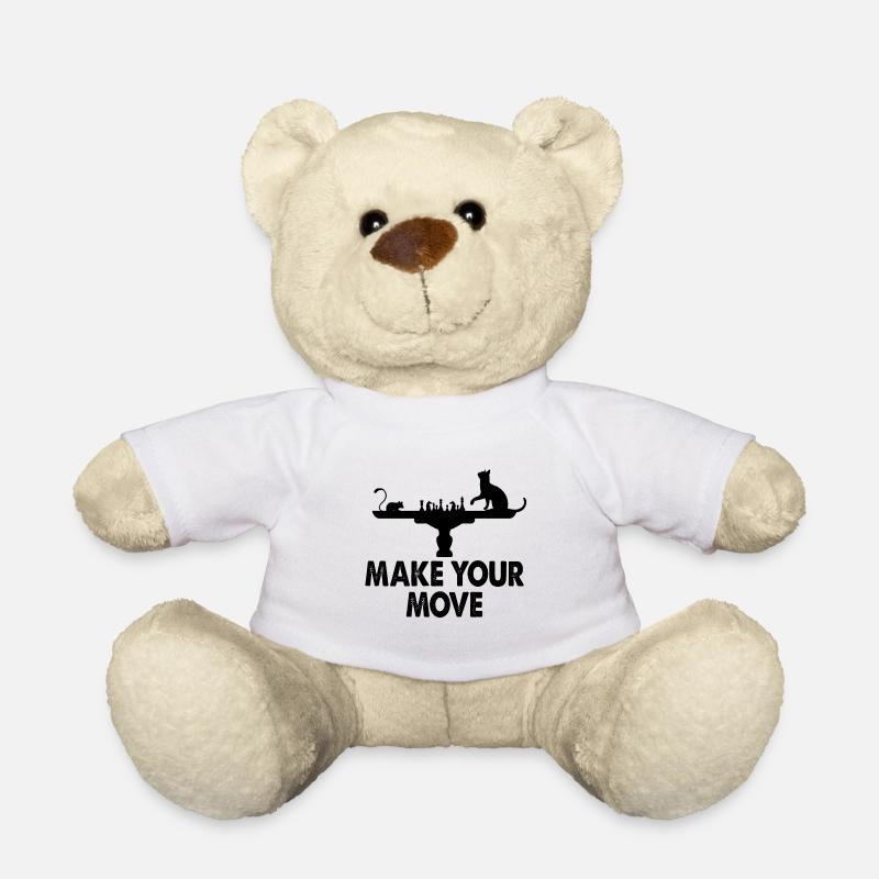 Schach lustig - Teddy - Weiß
